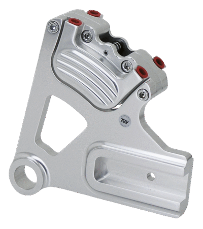KIT PINZA FRENO POSTERIORE GMA BILLET A QUATTRO PISTONI PER DYNA GLIDE