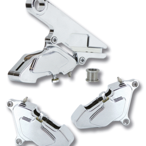 PINZE FRENO A 4 PISTONCINI ZODIAC IN ALLUMINIO BILLET CROMATE