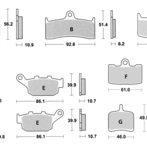 PASTIGLIE FRENO PER PINZE AFTERMARKET