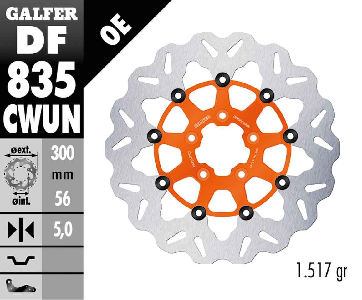 DISCHI FRENO FLOTTANTI GALFER "WAVE" | 1 DISCHI FRENO FLOTTANTI GALFER "WAVE"