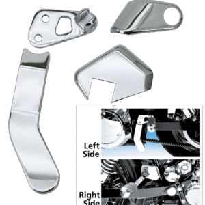 SET CROMATO COPRI STAFFE PASSEGGERO PER DYNA GLIDE