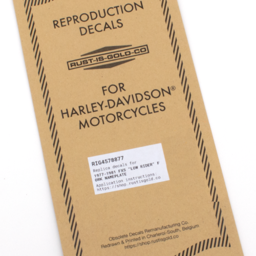 REPLICA DECAL PER FORCELLE DA RUST IS GOLD CO.