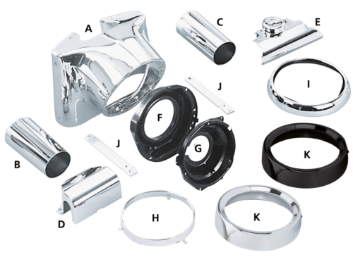 KIT DI CONVERSIONE ALLOGGIAMENTO FARO PER HERITAGE SOFTAIL E FAT BOY