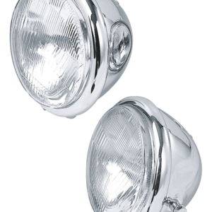 FANALI ANTERIORI CROMATI STILE BATES DA 5 1/2"