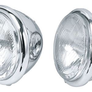 FANALI ANTERIORI CROMATI STILE BATES DA 5 1/2"