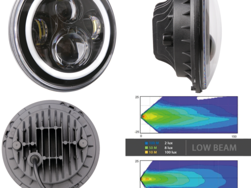 PARABOLA A LED  WRANGLER DA 7" CON ANELLO HALO