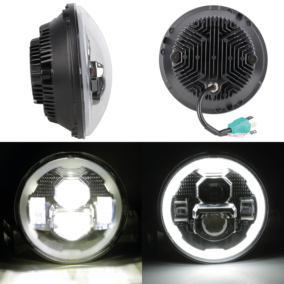 PARABOLA A LED VISOR DA 7" CON ANELLO HALO | 1 PARABOLA A LED VISOR DA 7" CON ANELLO HALO