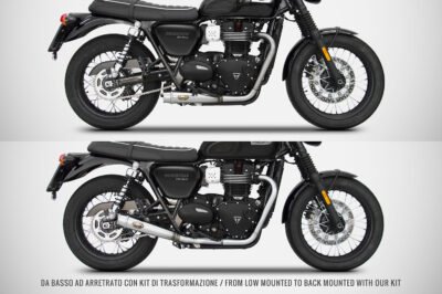 BONNEVILLE T100 | KIT DI TRASFORMAZIONE IN SCARICO ARRETRATO PER FULL KIT RACING (21-23)