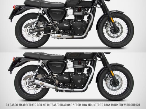 BONNEVILLE T100 | KIT DI TRASFORMAZIONE IN SCARICO ARRETRATO PER FULL KIT RACING (21-23)