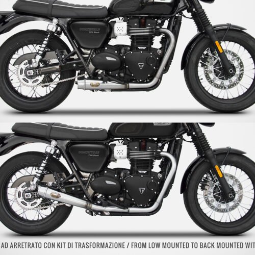 BONNEVILLE T100 | KIT DI TRASFORMAZIONE IN SCARICO ARRETRATO PER FULL KIT RACING (21-23)