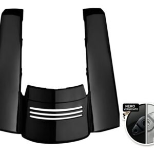 Vivid Black Stretched Dual Blocked Tri-Bar Fender Extension for Harley® Touring '09-'25