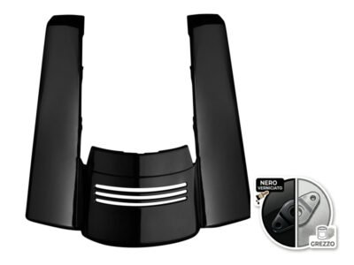 Vivid Black Stretched Dual Blocked Tri-Bar Fender Extension for Harley® Touring '09-'25