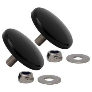 Black Fairing Mirror Hole Plugs for Harley® Street Glide '06-'25
