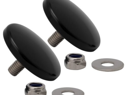 Black Fairing Mirror Hole Plugs for Harley® Street Glide '06-'25