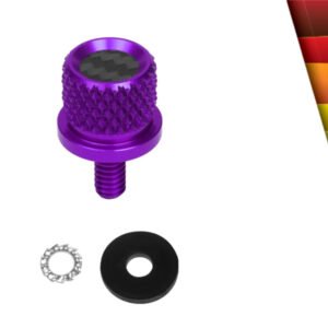 Custom Color Carbon Fiber 1/4" Knurled Seat Bolt / Screw Kit for Harley-Davidson