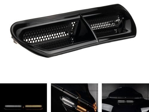 HW129100 HOGWORKZ® Batwing LED Vent Insert (DRL / Turn Signal) - Black