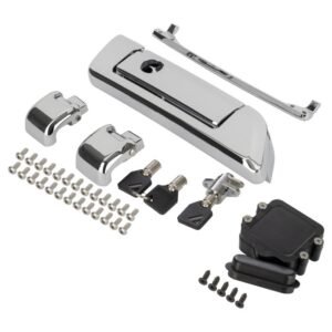 HOGWORKZ® Chrome Tour Pack Hinges & Latch Kit for Harley-Davidson