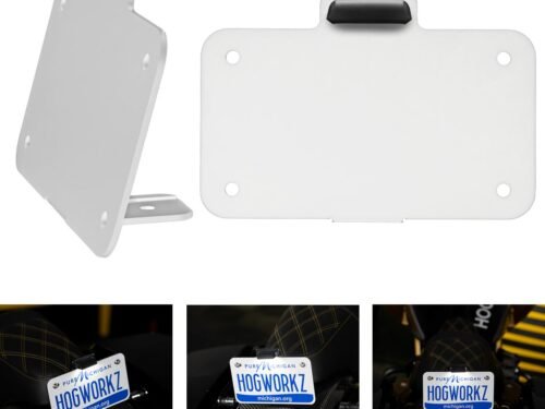 Chrome Seat Bolt LED Upright License Plate Mount for Harley® Motorcycles