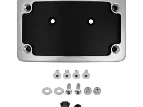 Chrome Universal LED Flush License Plate Mount for Harley-Davidson® Motorcycles
