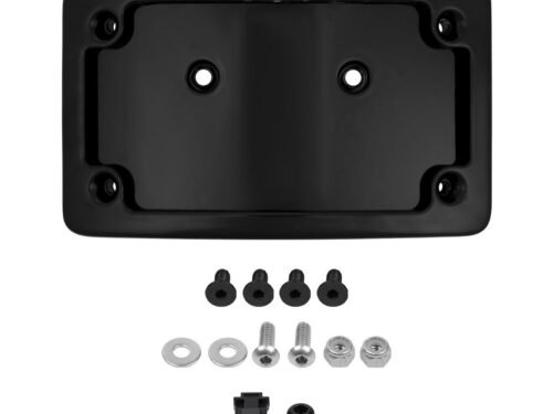 Black Universal LED Flush License Plate Mount for Harley-Davidson® Motorcycles