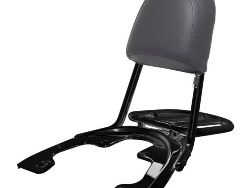 Black Sissy Bar Backrest / Luggage Rack for Harley® V-Rod '07-'11