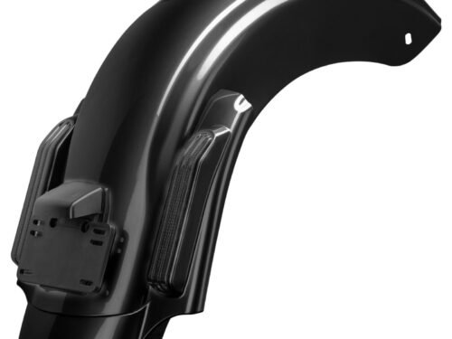 Vivid Black Stretched Rear Fender System for Harley® Touring '14-'25