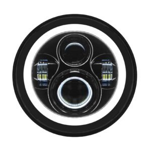 7" LED Black HALOMAKER® Headlight (Daymaker Replacement) for Harley® Touring & Softail