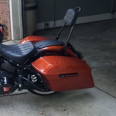 Color Matched Standard Saddlebag Conversion Kit w/ Black Hardware for Harley® Softail '18-'25