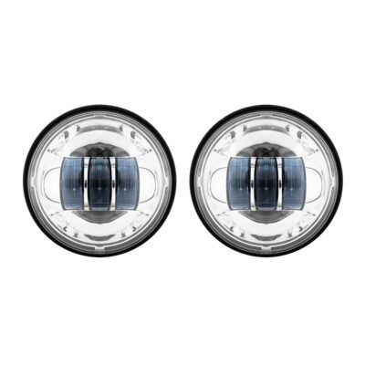 HW195203 Chrome 4.5" LED Auxiliary Passing Lamps for Harley® & Indian®