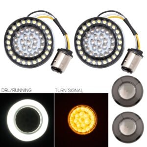 HOGWORKZ® HALOMAKER® LED Front Turn Signals for Harley-Davidson® | 1157 Base, Bullet Lens