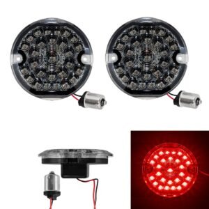 HOGWORKZ® Pro Grid LED Rear Turn Signals for Harley-Davidson® | 1156 Base, Flat Lens