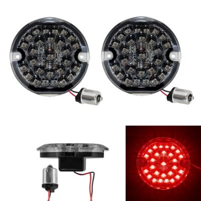 HOGWORKZ® Pro Grid LED Rear Turn Signals for Harley-Davidson® | 1156 Base, Flat Lens