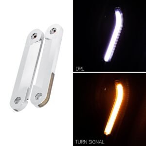 Billet Fork Turn / DRL Signals for 14-'25 Street Glide | Chrome
