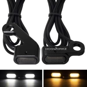 LED Handlebar DRL / Turn Signals for Harley® Dyna/Softail/Sportster | Black