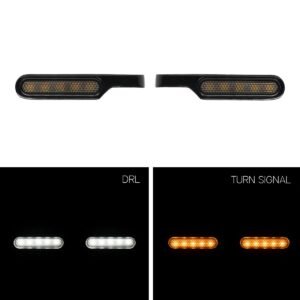 LED Handlebar Turn Signals & DRL for Harley® (Hydraulic Clutch) | Black