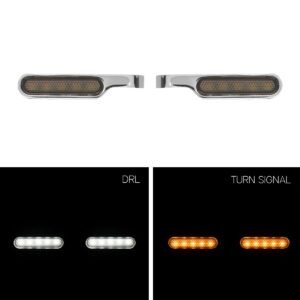 LED Handlebar Turn Signals & DRL for Harley® (Hydraulic Clutch) | Chrome