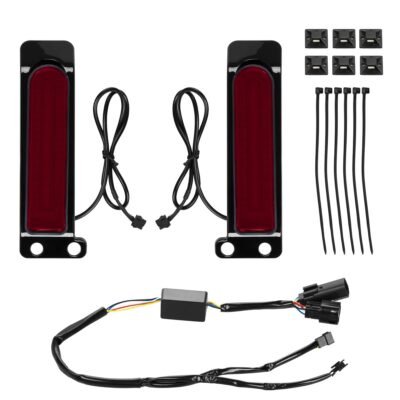 HOGWORKZ® Fuze™ LED Saddlebag Filler Inserts for Harley® Touring '14-'25 | Red Lens