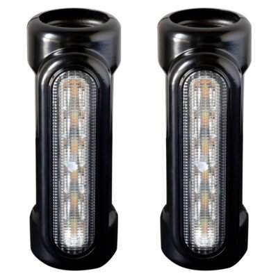 HOGWORKZ® Black Engine Guard / Highway Bar LED Lights