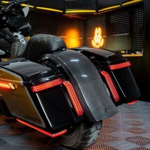 14+ HARLEY TRILOGY SADDLEBAG LED LIGHTS / BLACK / RED