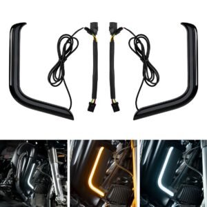 96-'13 LOWER FAIRING LUMIPRO LED SIGNALS (DRL/TURN) / BLACK