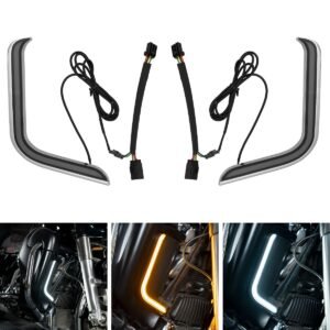 HOGWORKZ® Lumipro Lower Vented Fairing LEDs for Harley® Touring '96-'13 | Chrome