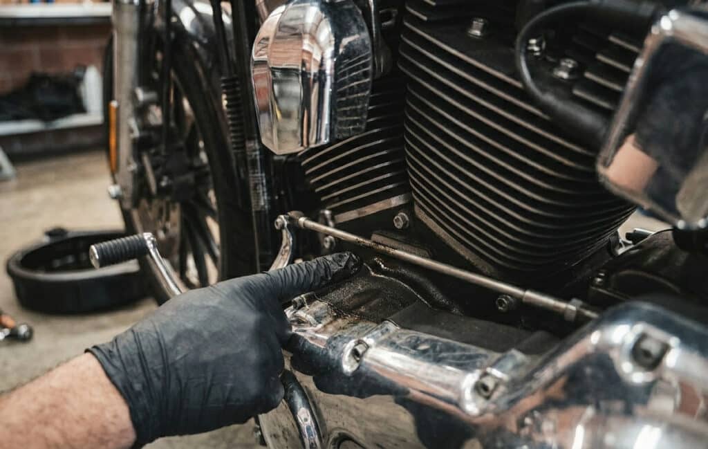 Perdita Olio su un Harley